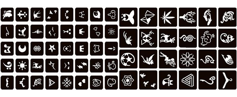 Temporary Tattoo Kits 5 Inks 102 Stencils, Henna Tattoo Kit with Mandala Stencils Semi Permanent Tattoo Markers Jagua Gel for Women Men Kids DIY Art Painting Party Gifts Makeup Cosmetic