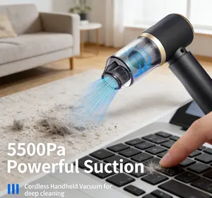 This 120W Handheld Vacuum Packs 5,500Pa of Suction at Half the Weight: Washable HEPA Filter, Multi-Nozzle Kit – From Car Seats to Couch Crumbs