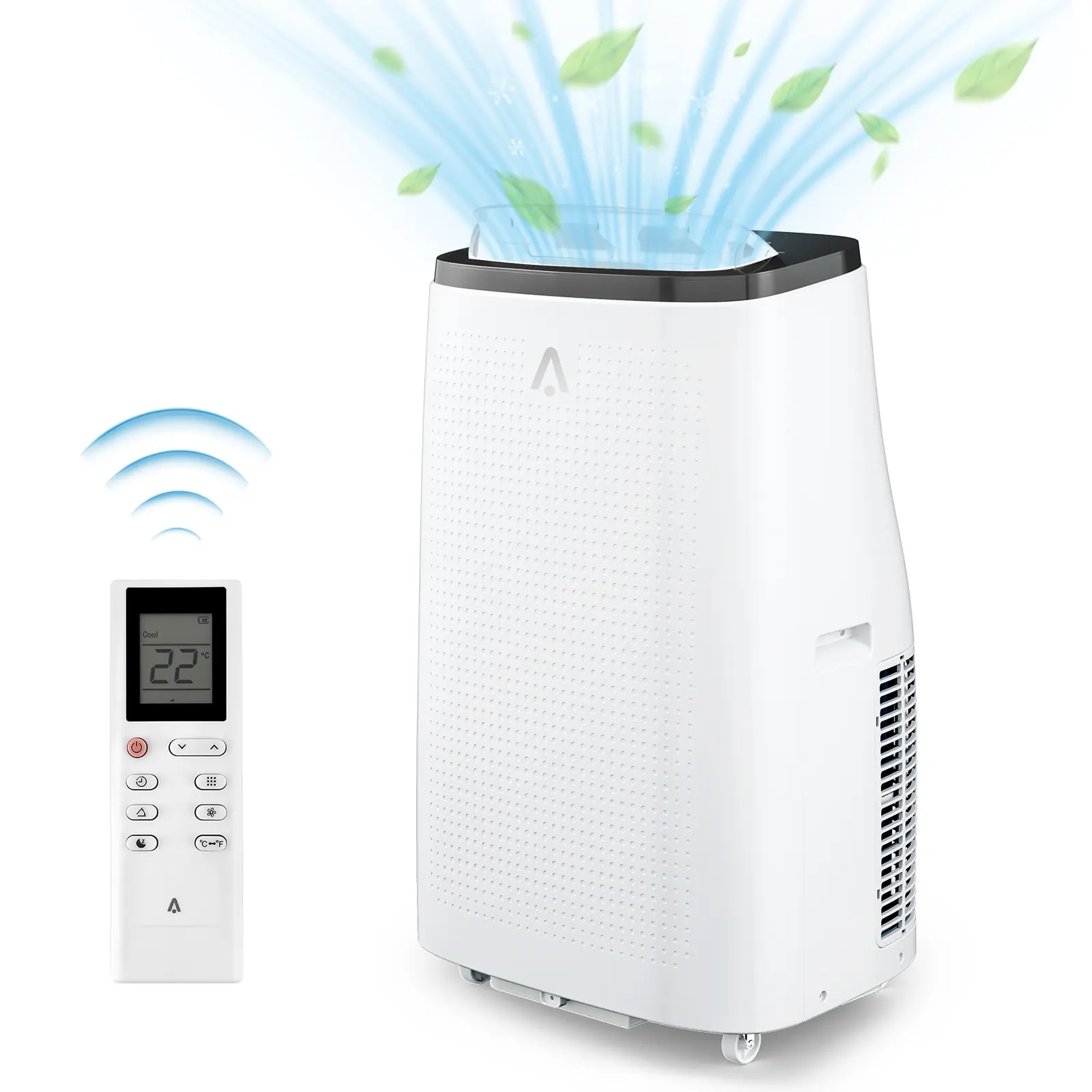Garvee 14000 BTU Rectangular Single Unit Portable Air Conditioner - 3-in-1 Quiet Cooling AC, Energy Efficient, Remote Control, 24H Timer, LED Display, All-purpose Casters, Window Kit, Cools Up to 750 Sq.Ft, Ideal for Home/Office