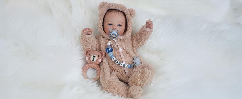 [WOOROY] Reborn Baby Doll - 18 In Realistic Baby Doll Lifelike Baby Boy Real Life Baby Doll with Soft Vinyl Body can Swimming with Accessories, Perfect Birthday & Christmas Gifts for Kids 3+