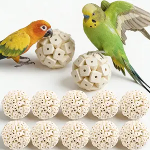 12Pcs Natural Willow Balls Bird Foraging Toys | Safe Chew Toys for Parrots, Parakeets, Budgies, Hamsters & Small Animals