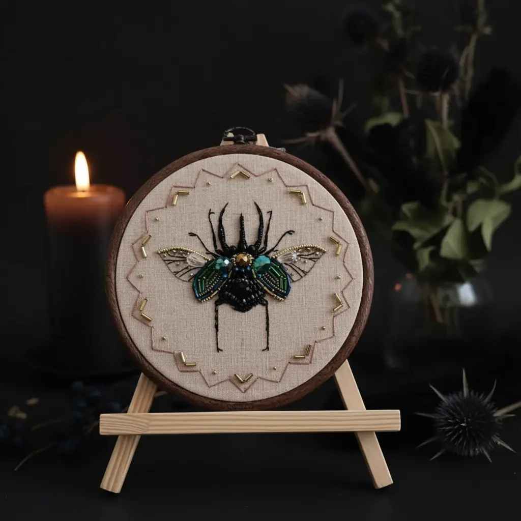 Beetle Bead Embroidery Kit | Creepy-Cute DIY Craft Kit