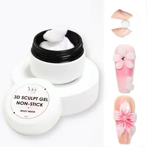 Milky White 3D Sculpt Gel Solid Non-Stick : Create 3D Nail Art Decoration