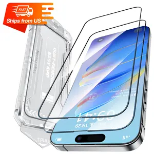 PuyaTeya [2-Pack]Phone Screen Protector Unbreak Top 9H+ Glass for iPhone 16, 15, 14 Pro Max Screen Protector 12FT Military Armor Shatterproof Longest Durable 1:1 Full-Coverage Tempered Glass Auto-Align Fit Bubble-free