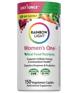 Rainbow Light Womens One High-Potency Daily Multivitamin, Womens Multivitamin Provides High-Potency Immune Support, With Vitamin C, Biotin and Ashwagandha, Vegetarian, 150 Count
