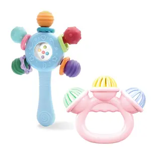 Cross-border baby Manhattan player grab ball teething gel Hand grab ball Infant teething soft glue Boiling baby toys/rattle toys
