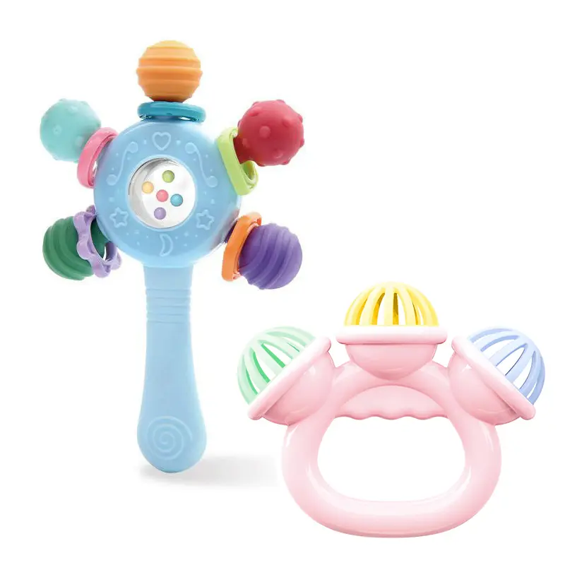 Cross-border baby Manhattan player grab ball teething gel Hand grab ball Infant teething soft glue Boiling baby toys/rattle toys