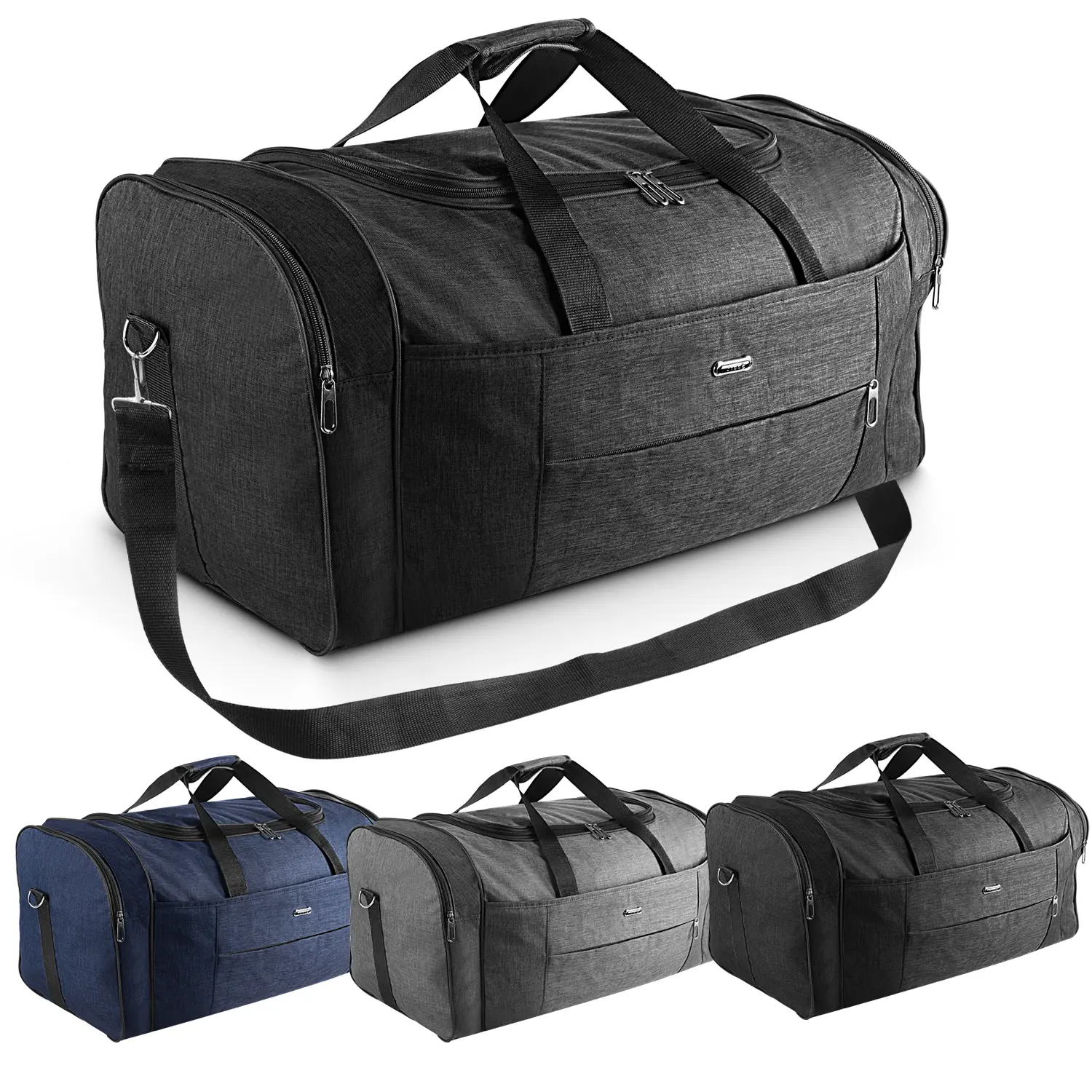 70L Large Capacity Oxford Duffel Bag - Water Resistant Travel Bag, Durable Sports Duffels with Separate Shoe Compartment, Reinforced Handle, Detachable Shoulder Strap, Luggage for Women, Bags For Women