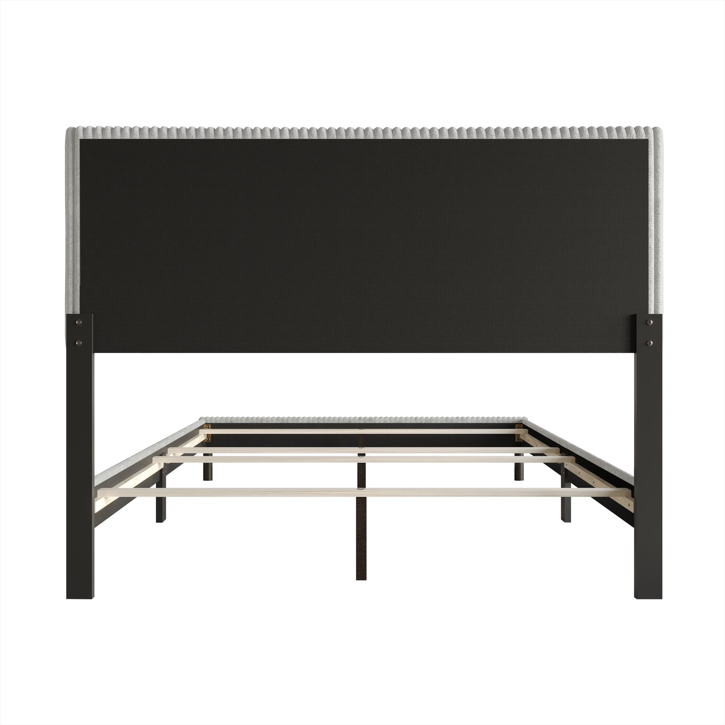 Favorer Osceola Upholstered Panel Bed, Box Spring Require, Comfortable and Stylish Design - Available in Multiple Sizes