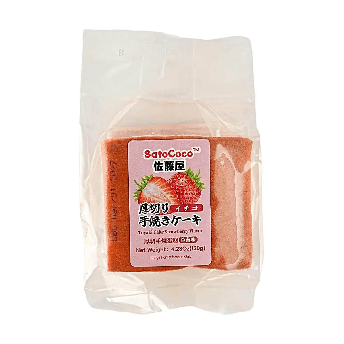 ZTW Thick Cut Strawberry Baked Cake 120g - Nutritious Breakfast Snack, Soft & Fluffy Dessert