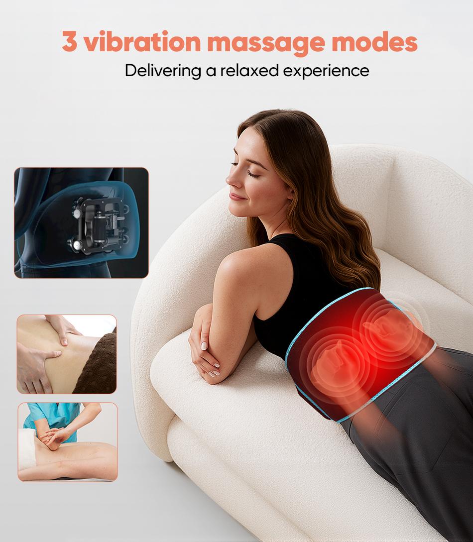 SHINE WELL Cordless Red Light Therapy Massage Belt with Heating, Shoulder Waist Muscle Pain Relief, for body Recovery and comfort deals for you days back comfy Christmas gifts SHINE WELL Cordless Red Light Therapy Massage Belt with Heating, Shoulder Waist Muscle Pain Relief, for body Recovery and comfort deals for you days back comfy Christmas gifts