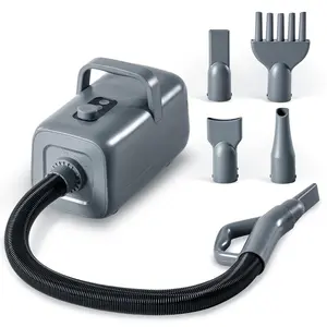 1550W High Velocity Pet Grooming Blow Dryer – Speed & Temperature Adjustable Dog Blower with 4 Nozzles, Built-In Heater for Fast Drying, Quiet Powerful Pet Dryer for Dogs/Cats, Ergonomic Design & Heat Protection, Suitable for All Coat Types