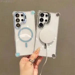 Samsung galaxy Shockproof Corners & Camera Lens Protector & Stand Protection Phone Cases for Samsung GalaxyS26Ultra S25 S24 S23 Plus Ultra MagSafe Accessories