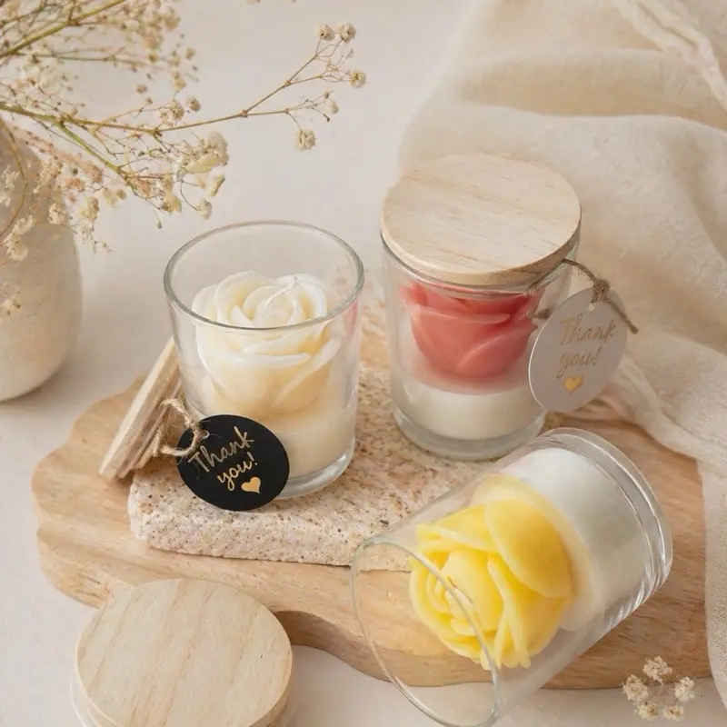 Rose Candle Gift Set – Elegant Thank You Gift