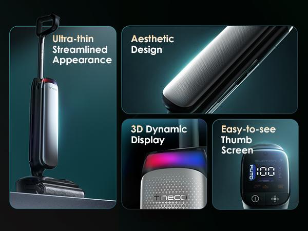 Tineco Floor One S7 Artist Wet Dry Vacuum Cleaner, 22kPa Suction, iLoop Smart Sensor, DualBlock Anti-Tangle Design, 185℉ Flashdry, 50 Min Runtime, Dual-Edge Cleaning, 180° Lay-Flat