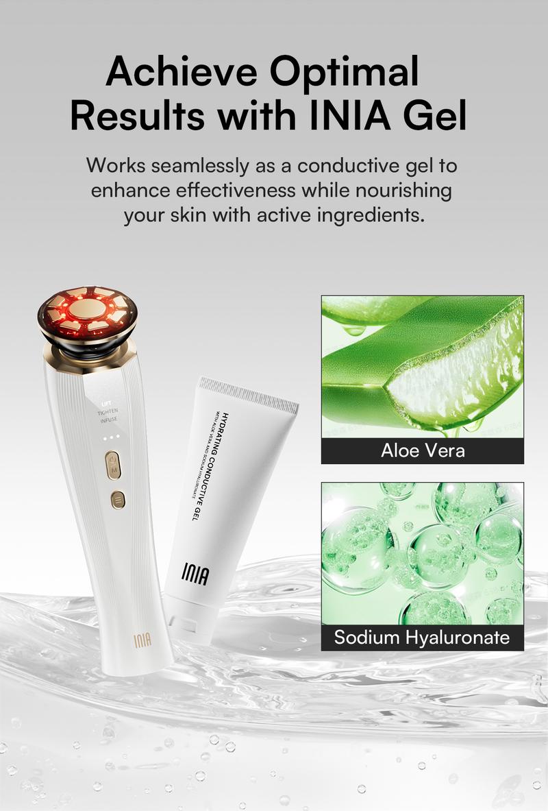 INIA FLARE All-in-One Facial Beauty Device, 3-in-1 Facial Massager Beauty Device for Face and Neck Skin Rejuvenation Lifting/ Tightening/ Infusing, Best Valentine's Day Gift for Her