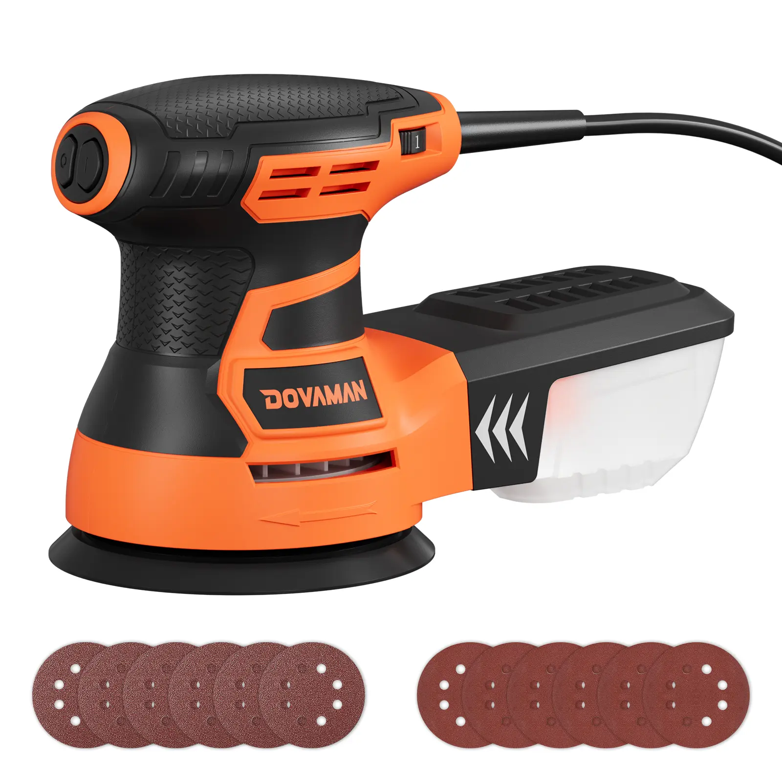 #sohochic  DOVAMAN ROS01A 3A Random Orbital Sander, 6 Variable Speeds, Up to 13000 rpm, 12pcs Sandpapers, 5in Sanding Pad, Dust Collection, Perfect for Woodwork,#Summervibes Power Tools