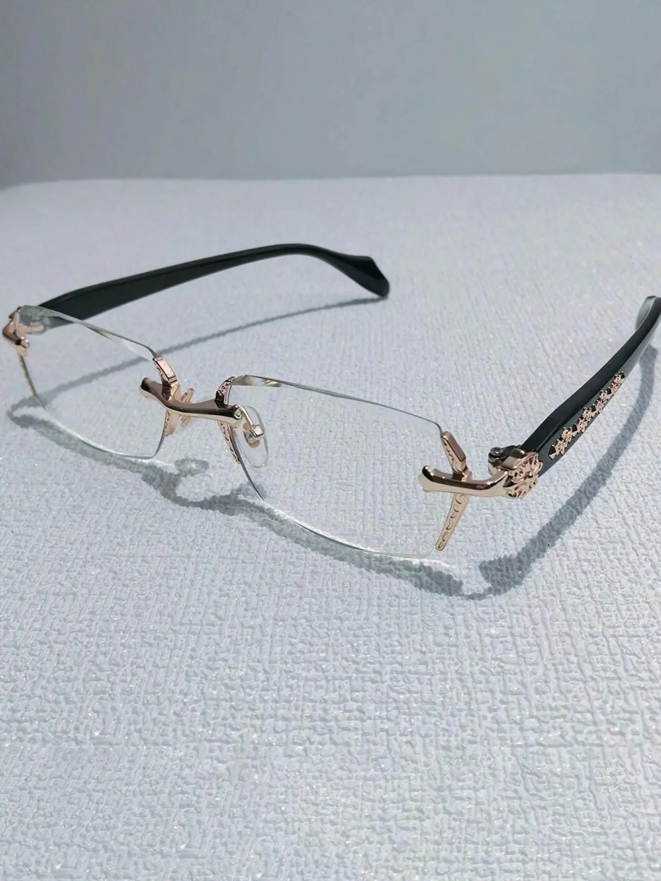 Women's Elegant Rimless Eyeglasses, Stylish Eyeglass, Fashion Frame Eyeglasses, Trendy Casual Eyeglasses for Everyday Use, Fashion Eyewear, Fashion Accessories for Outdoor Activities