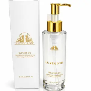 LUXEGLOW Nourishing   Silky Botanical Blend with Ethylhexyl Palmitate & PEG-20 for Gentle Makeup Removal Hydration & Radiance Oily Skin Cleansing Oil