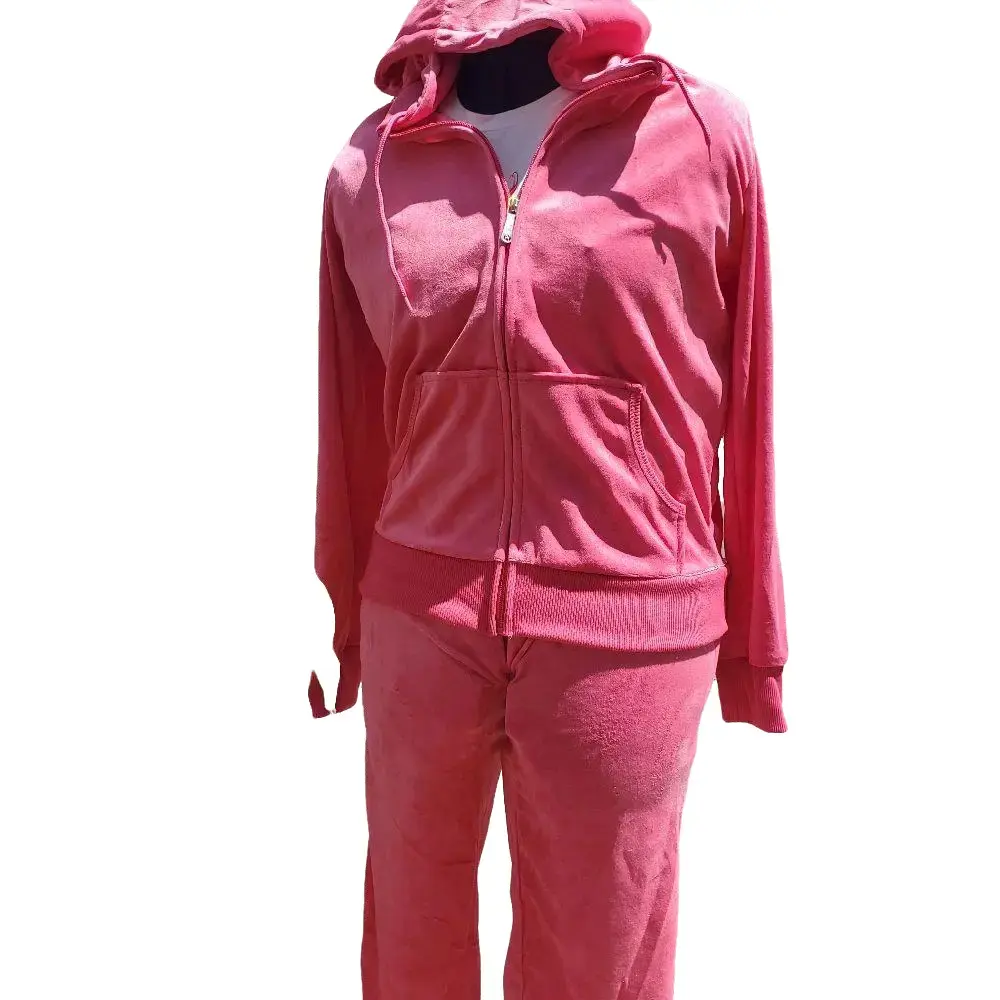 TheDonOfLA StarBurst Pink Velvet Tracksuit - Long Sleeve Hoodie & Pants Set - Comfortable & Stylish for Any Occasions - Soft Cozy Fit