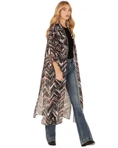 Shyanne Women's Printed Maxi Kimono - Swfa23v59