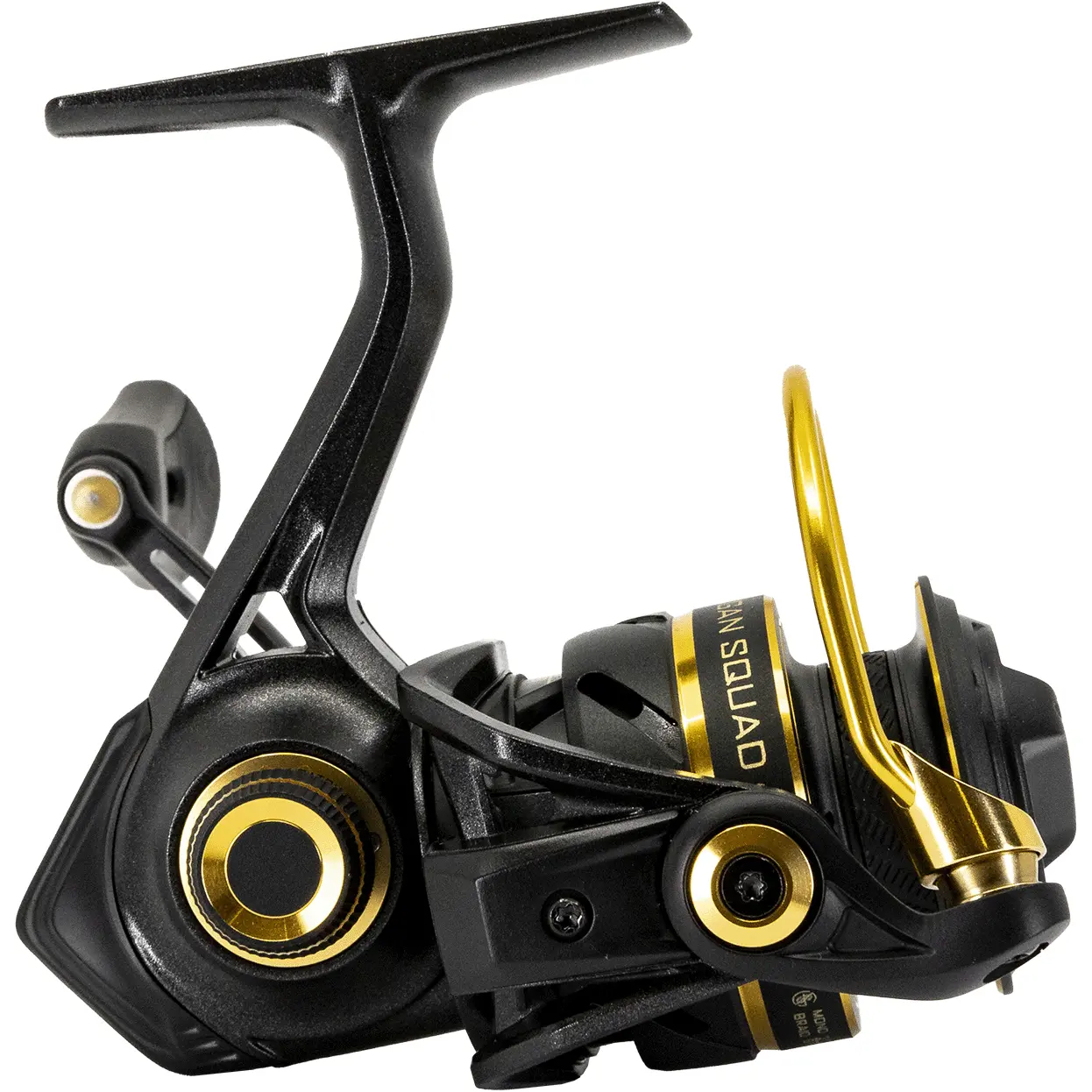 Googan Squad Gold Series 1000-Size Spinning Fishing Reel - Aluminum Gears, Balanced Carbon-Light Frame, Longer Cast Reach, Performance-Focused for Simplified Fishing