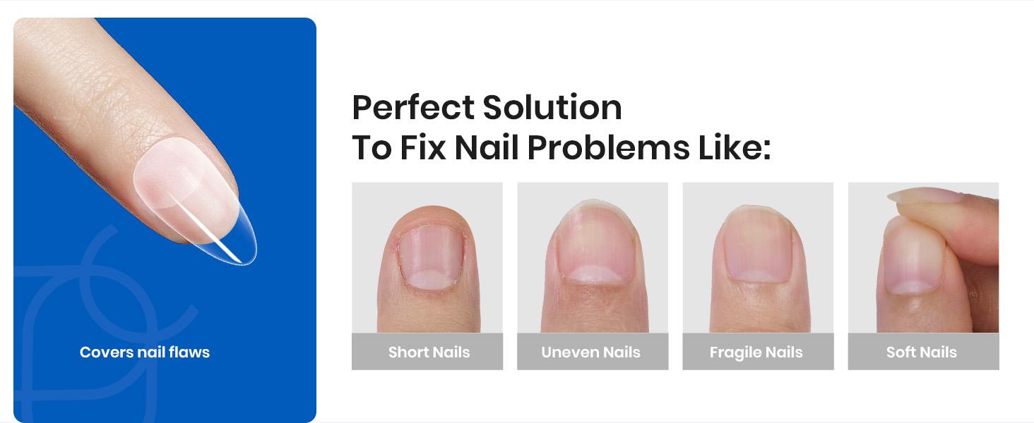 Beetles Gel Nail Tips Easy Nail Extension Etch X Nail Tips Gelly Tips Full Cover False Nails Gifts for Women Girls