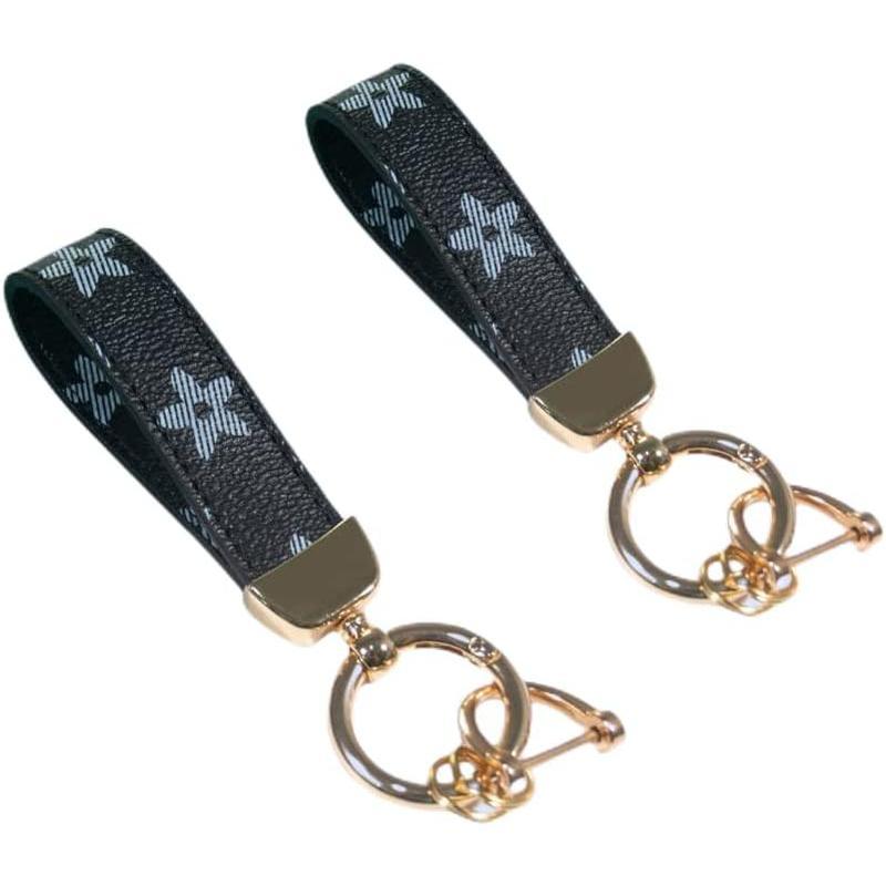 Leather Print Keychain ，Universal Keychain Leather Keychain， Car Keychain Car Metal Horseshoe Shape Keychain