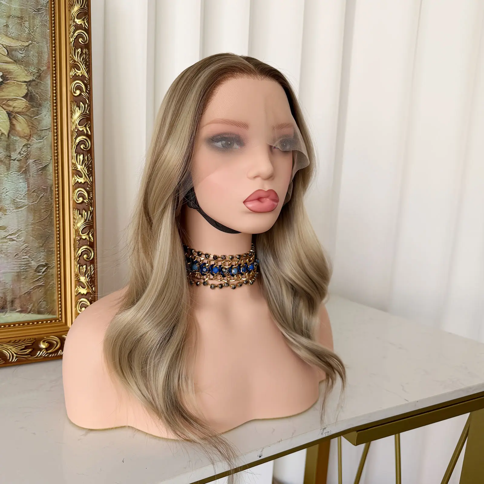 Lovestory Anja Synthetic Lace Front Wig for Women Heat Resistant Glueless Pre Plucked High Quality Lace Front Wigs 13x4 Free Part Daily Wear
