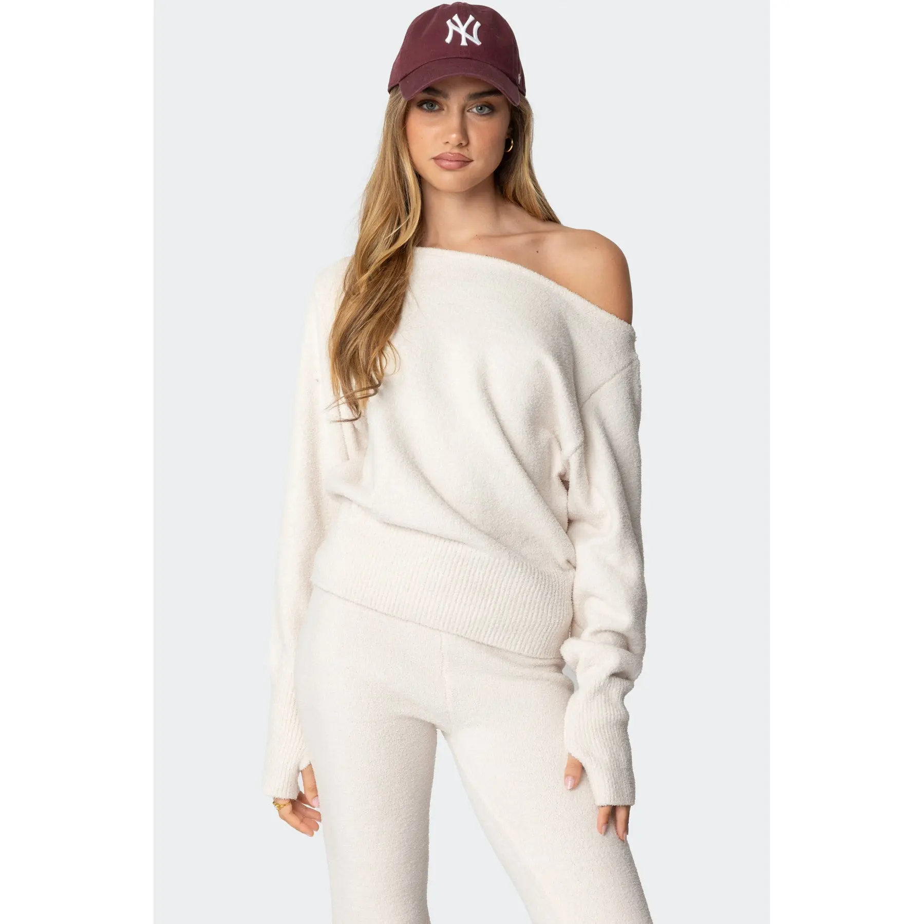 Plush Oversized Asymmetric Sweater