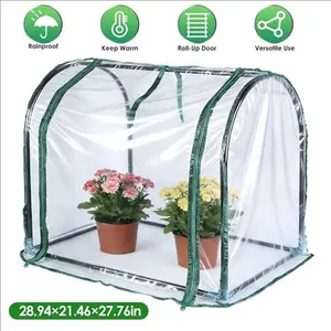 28.94" x 21.46" x 27.76" Tabletop Mini House Portable Greenhouse for Spring Indoor Outdoor Garden Tent for Seed Starting Plant Protection Gardening