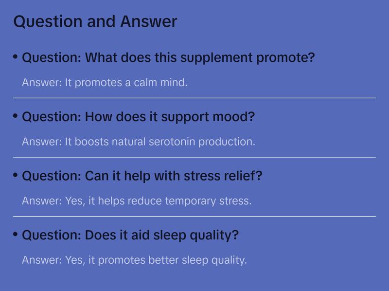 Mood & Stress-Relief Supplement - The ultimate stack designed to support a calm mind