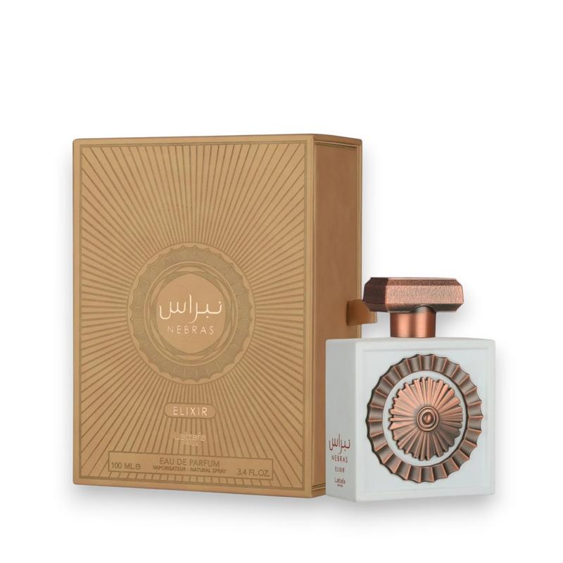 Lattafa | Nebras Elixir | Eau De Parfum | Unisex Fragrance | 100 ML - 3.4 fl oz | Vanilla - Sweet & Powdery Notes