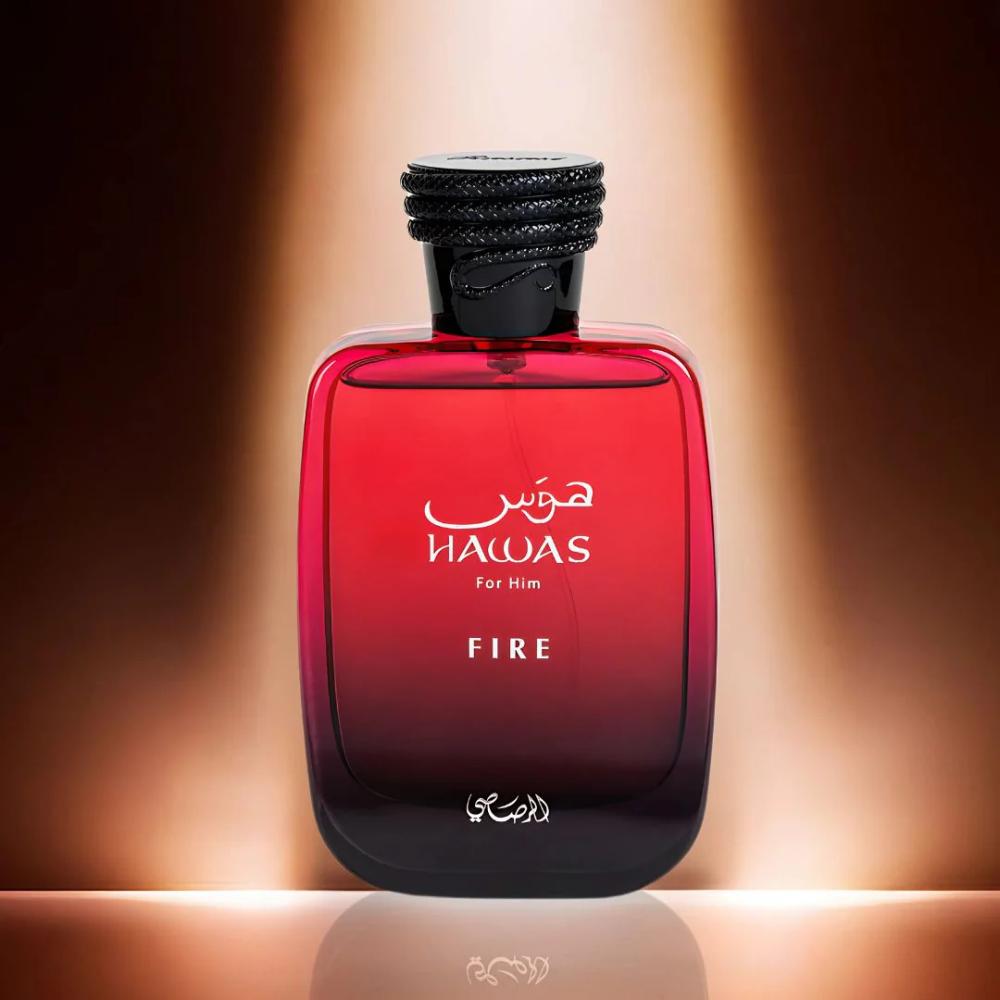 Rasasi Hawas Fire for Him Eau de Parfum 3.4 Oz (100ml) – Bold Luxurious Masculine Scent with Amber, Spicy and Aromatic Fragrance Notes Rasasi Hawas Fire for Him Eau de Parfum 3.4 Oz (100ml) – Bold Luxurious Masculine Scent with Amber, Spicy and Aromatic Fragrance Notes