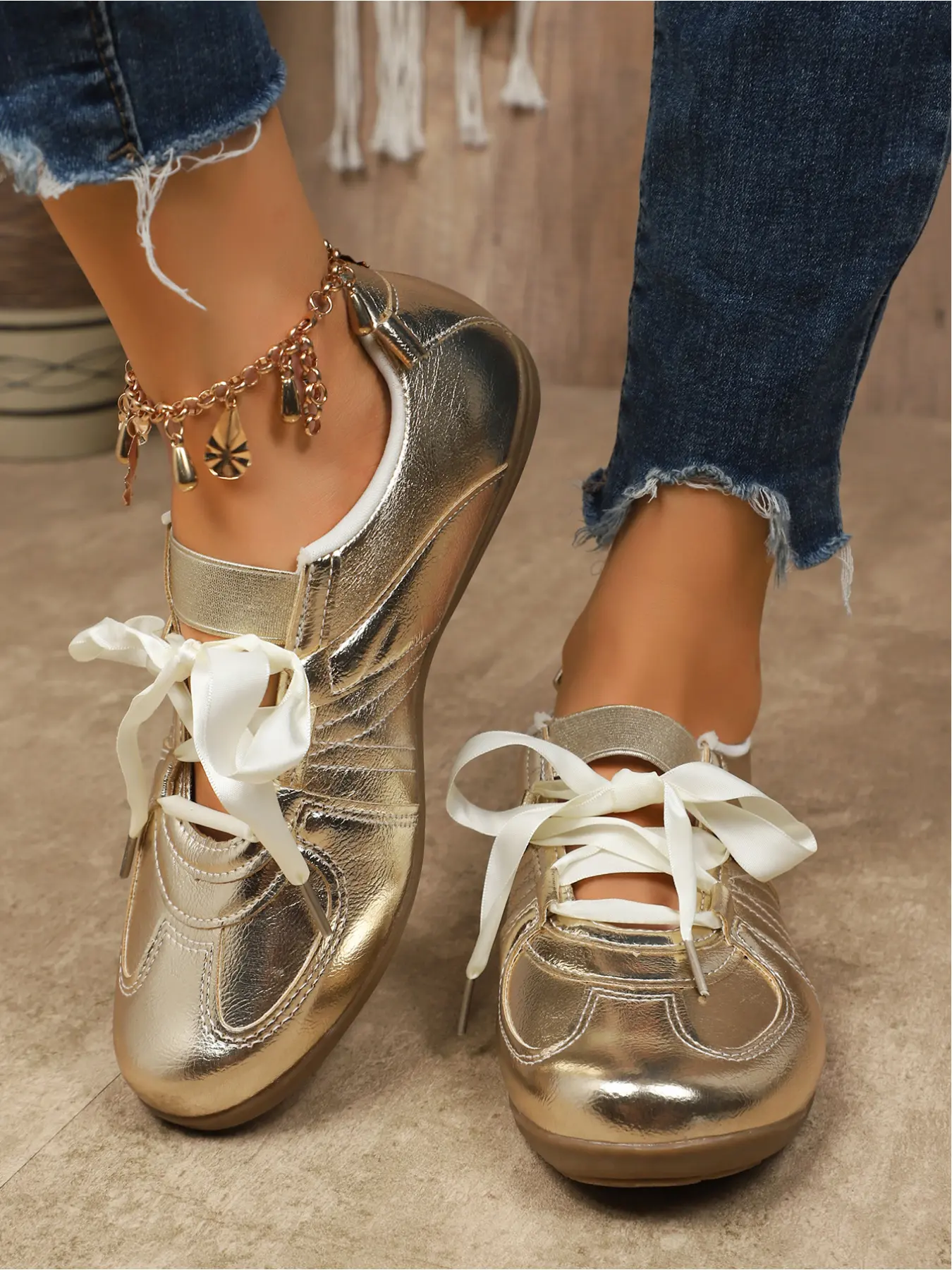 Women's Elastic Drawstring Ballet Dance Shoes Ballerina Shoes for Training Practice with Non Slip Sole Balletcore Shoes Dancing Shoes