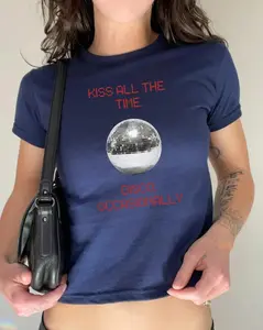 Kiss All The Time. Disco, Sometimes. Baby tee shirt, harry styles, y2k baby tee, new album harry styles