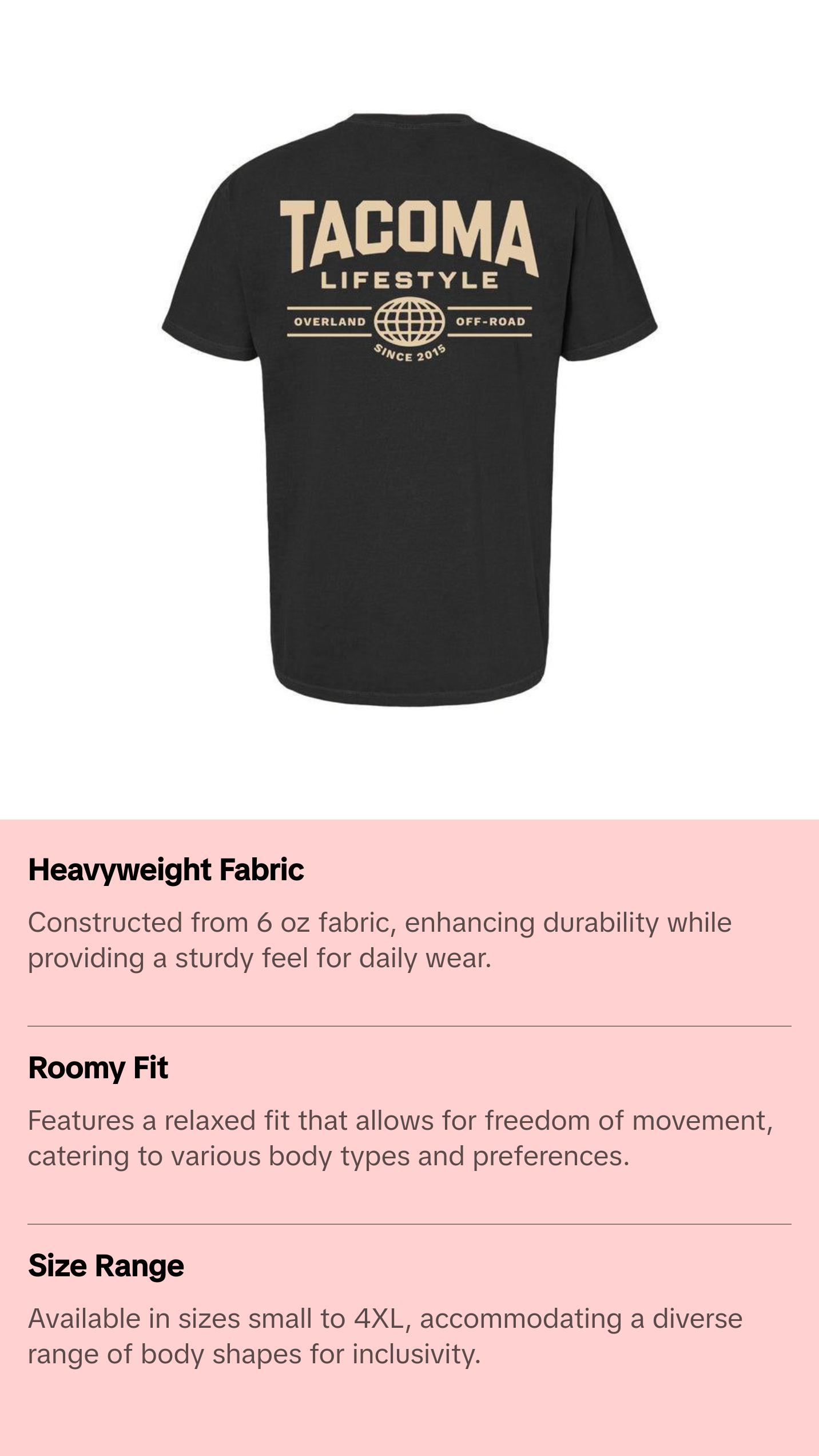 Tacoma Lifestyle Black Globe Shirt