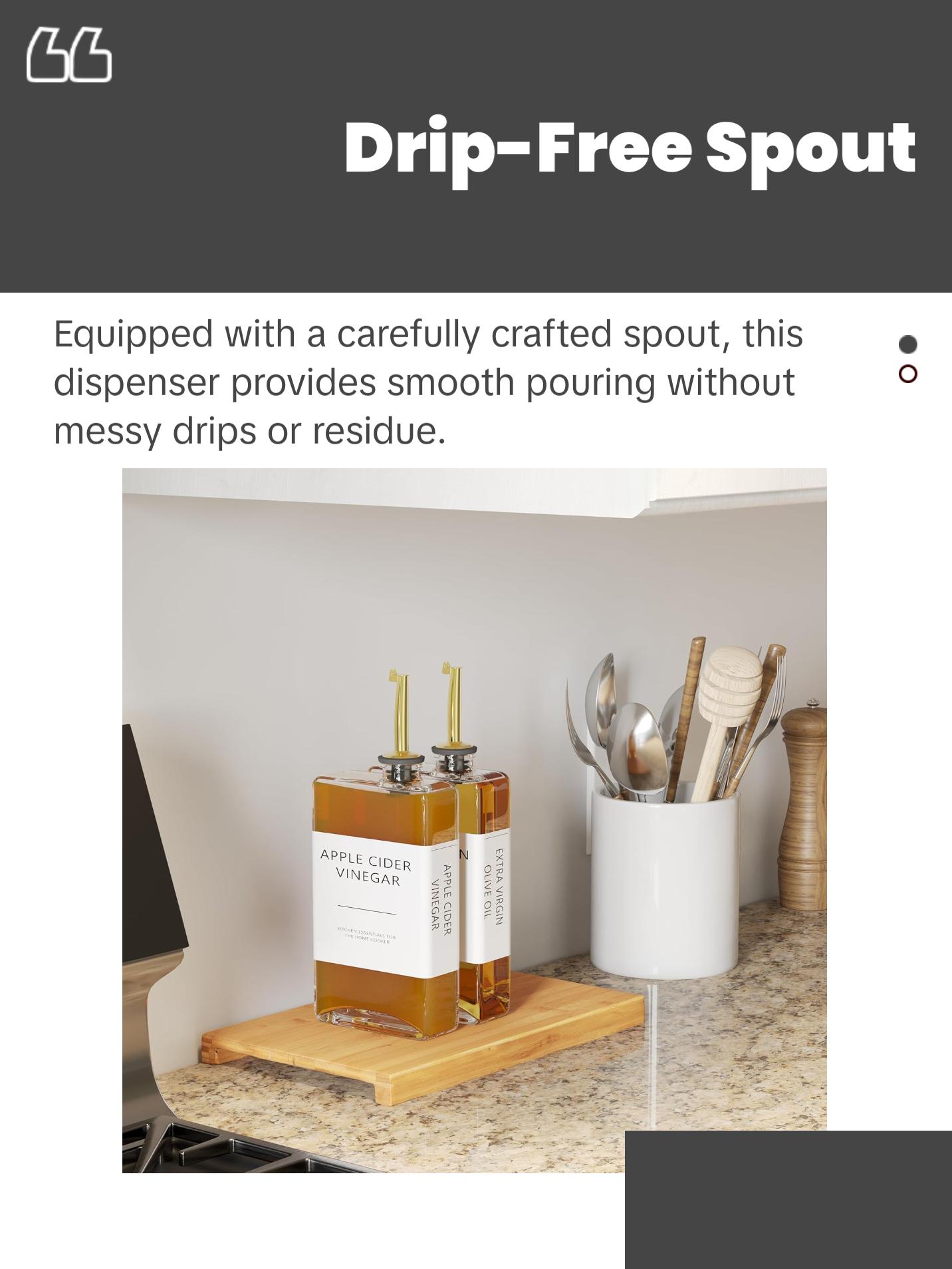 Kitchen Cooking Oil Dispenser Set, Olive Oil & Vinegar Bottles, Soy Sauce Dispenser - 4 Pieces, Gold, Elegant Book Design, Durable, Leak-Proof, Easy-Pour Spouts, Perfect for Kitchen, Dining Table