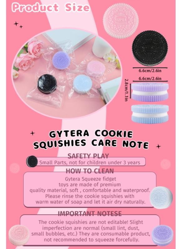 Sticky Cookie Squishies Fidget Toys Adults, Squeeze Toys Sensory Toys for Kids with Autism, Stress Balls for Adults Fidgets Birthday Gifts Party Favors for Kids(2 Pack Pink Black) Sticky Cookie Squishies Fidget Toys Adults, Squeeze Toys Sensory Toys for Kids with Autism, Stress Balls for Adults Fidgets Birthday Gifts Party Favors for Kids(2 Pack Pink Black)