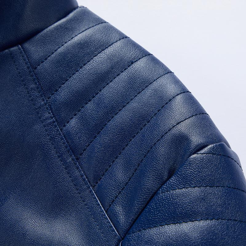 Men's Leather Jacket Slim Fit Casual Turn-Down Collar Long Sleeve Black Fabric Suitable for Outdoor Activities Daily Life Motorcycle Boys Gift Ideas Affordable Well-Fitting Men's Easy to Match Winter Present for Brother Men's Jacket