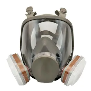 Reusable Full Face Mask with Filter Box, 17-in-1 Anti-Gas and Dust-Resistant Anti-Fog Full Face Mask Set for Painting, Woodworking, Construction, Grinding, Spraying and Chemicals