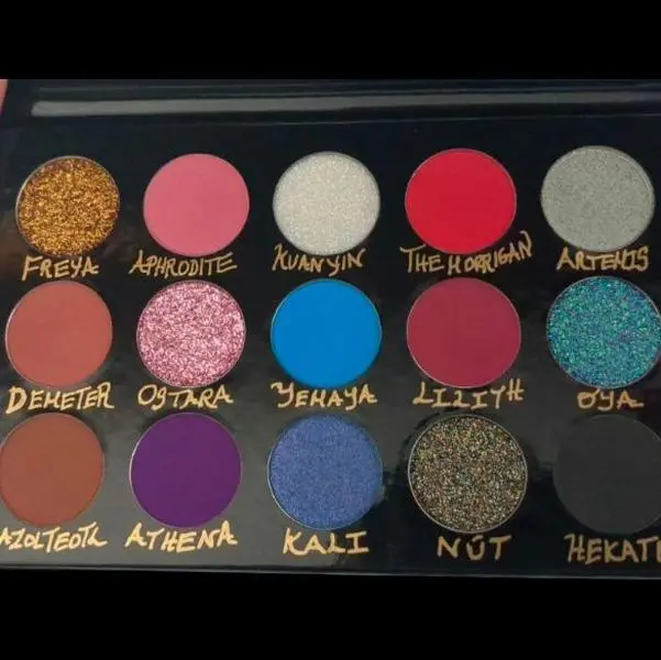 Goddess Glamour Eyeshadow Palette, Vibrant, Colorful, Whimsigoth, witchy Shades