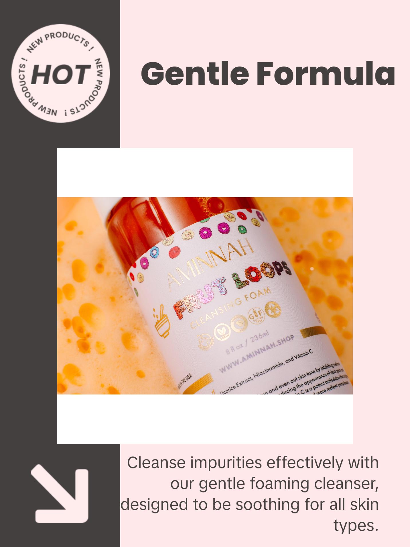 Frut Loops Cleansing Foam - Gentle Cleanser for Daily Skincare with Aroma and Fragrance