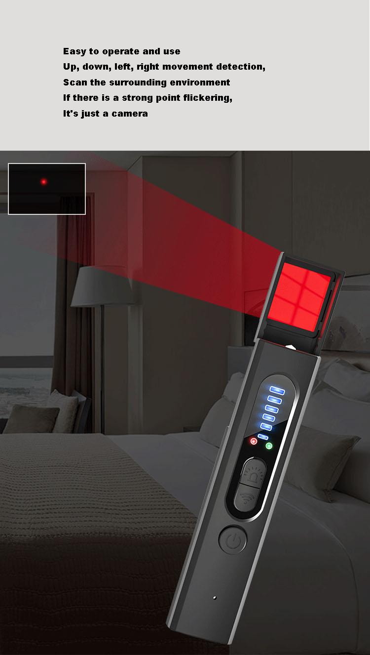 Amorom Hidden Camera Detector Anti-Spy Car Gps Tracker Location Detector Bug Rf Signal Scanner Finder Gadget