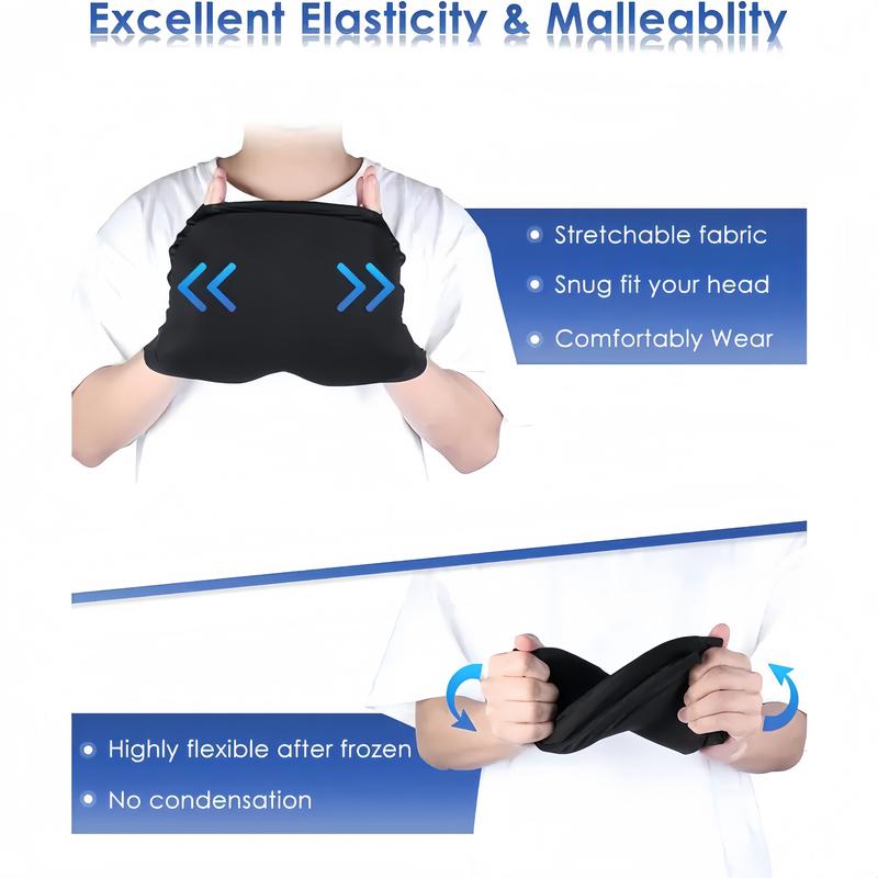 Headache Relief Ice Pack Hat – A Gel Ice Pack Head Wrap That Effectively Relieves Migraines, Stress, And Tension, Suitable For Use In The Office, Before Bed, Or For Everyday Relief At Home.