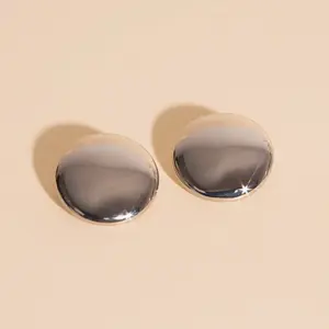 Jumbo Button Stud Earrings