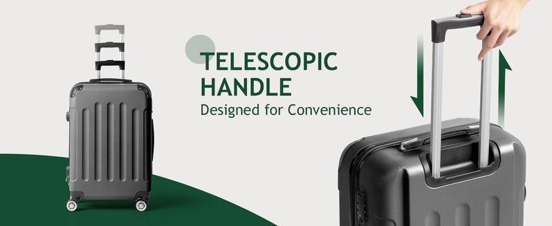 Ubesgoo 3-Piece Luggage Set Travel Lightweight Suitcases With Rolling Wheels,20in,24in,28in, TSA Lock & Moulded Corner, Carry On Luggages For Business, Trip