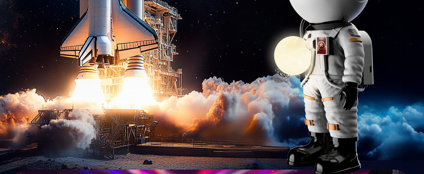 Rossetta Astronaut Galaxy Projector,LED Night Light for Kids Room with Timer and Remote, Room Decor Aesthetic, Home Decor, Gifts for Adults, Teens, Christmas,Birthday