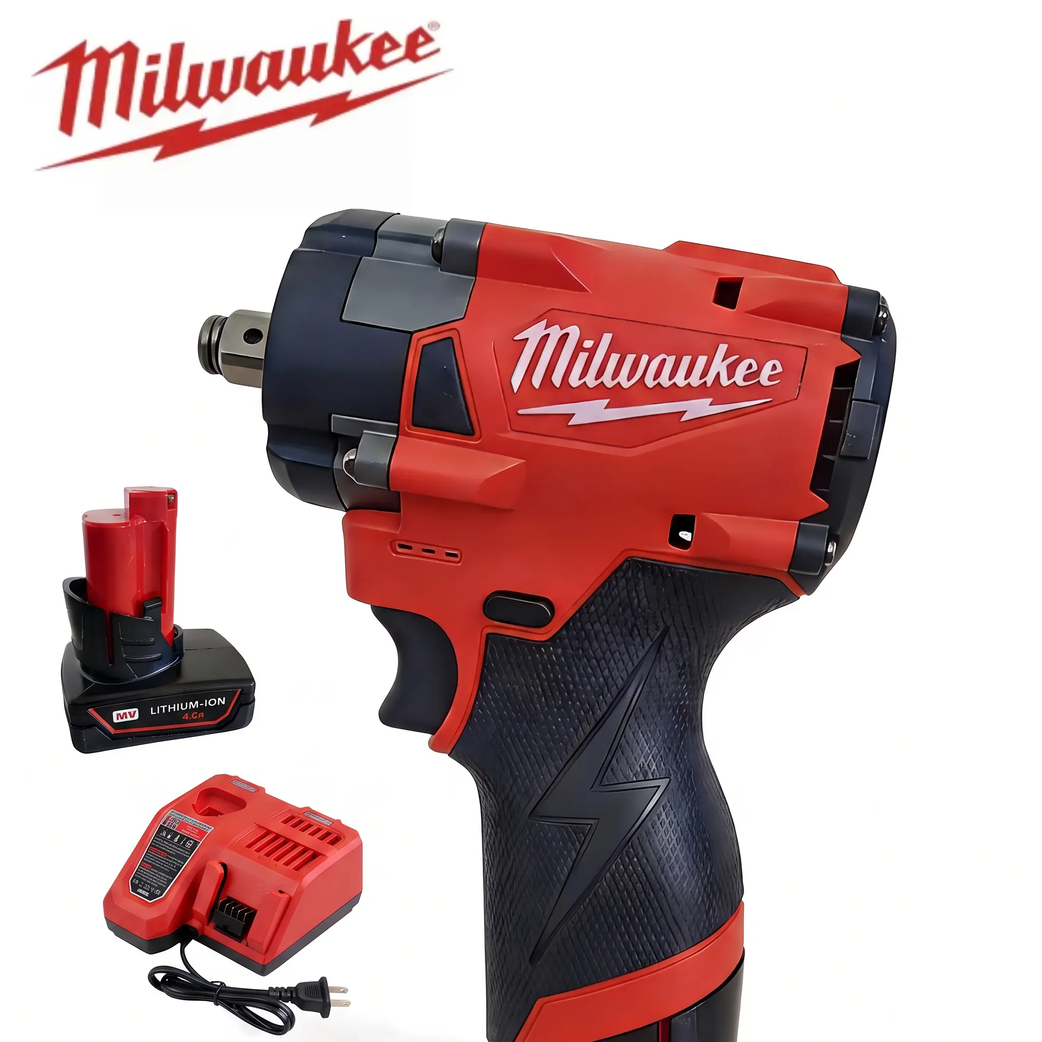 Milwaukee M12 Impact Wrench As Core Part Of Power Tools And Tool Kits，Cordless Fastening Wrench For Workshop And Outdoor Construction Sites，Built‑In Overload Protection，Stable Performance For Disassembly And Assembly Of Metal Fasteners Set