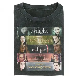 Twiilight Saga T-Shirt – New Moon, Eclipse, Breaking Dawn Movie Collage Vintage Tee, Classic Fan Gift for Book & Film Lovers